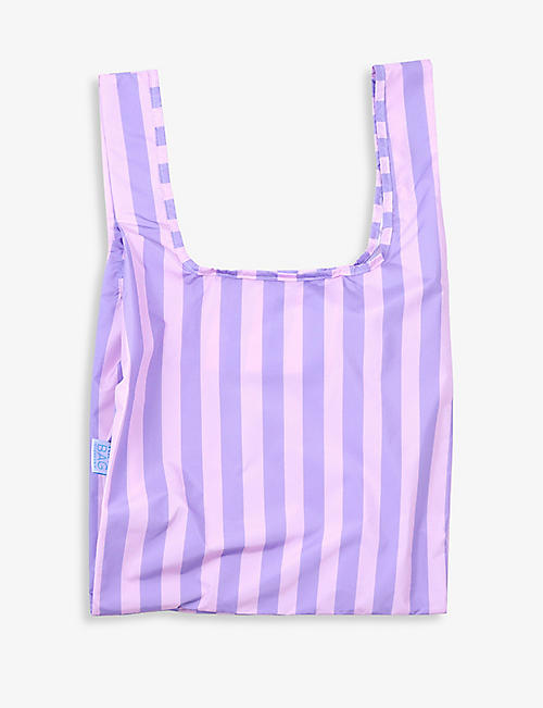 KIND BAG: Stripe-print reusable medium woven bag
