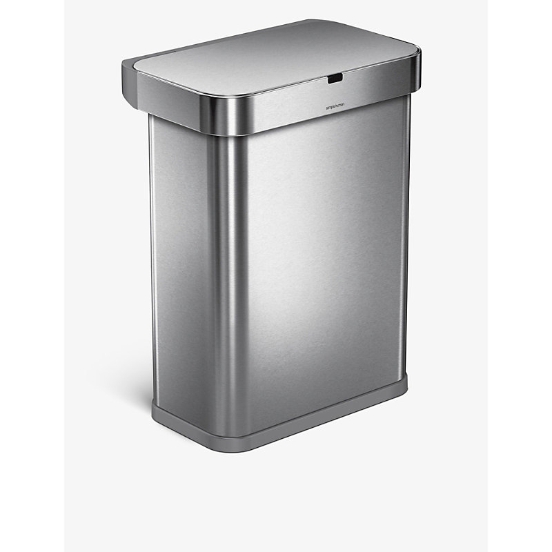 Simple Human Voice And Motion-controlled Sensor Stainless Steel Bin 58l