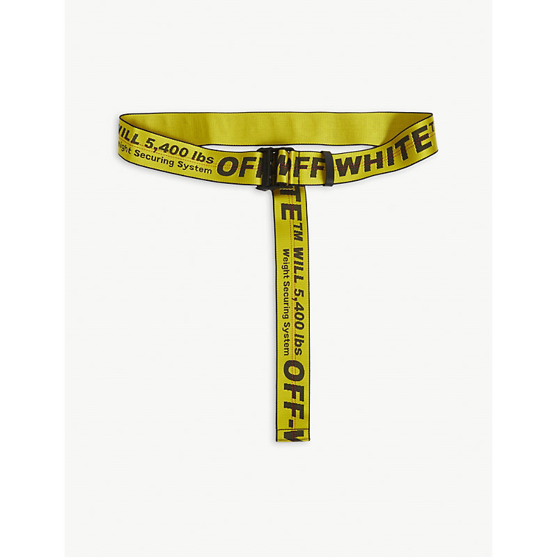 Off-white Black Yellow Industrial Logo-embellished Woven Belt