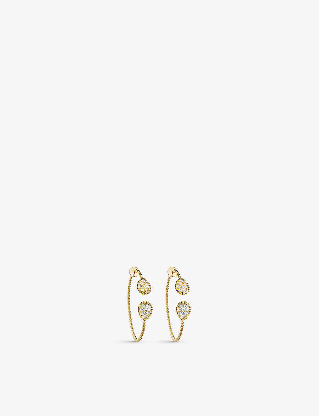 Boucheron Women's Gold Serpent Bohème Diamants 18ct Yellow-gold And 1.38ct Diamond Earrings
