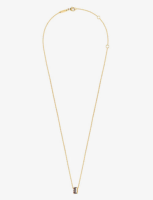 BOUCHERON: Quatre Classique 18ct yellow-, white- and rose-gold and 0.003ct brilliant-cut diamond chain necklace