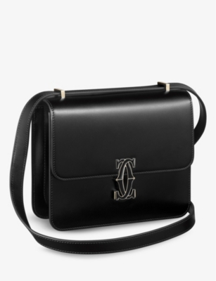 Cartier Womens Black Double C De Mini Leather Cross-body Bag