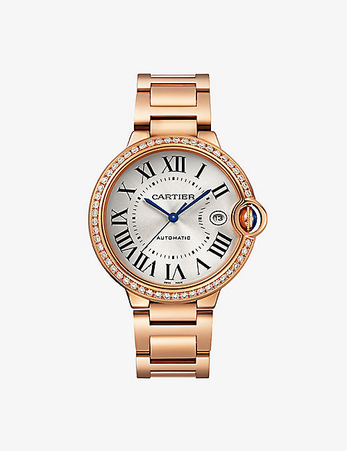 CARTIER: CRWJBB0057 Ballon Bleu de Cartier 18ct rose-gold and 1.06ct brilliant-cut diamond self-winding mechanical watch