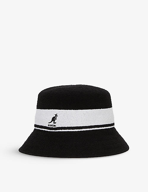 KANGOL：Bermuda 条纹徽标刺绣毛毡渔夫帽
