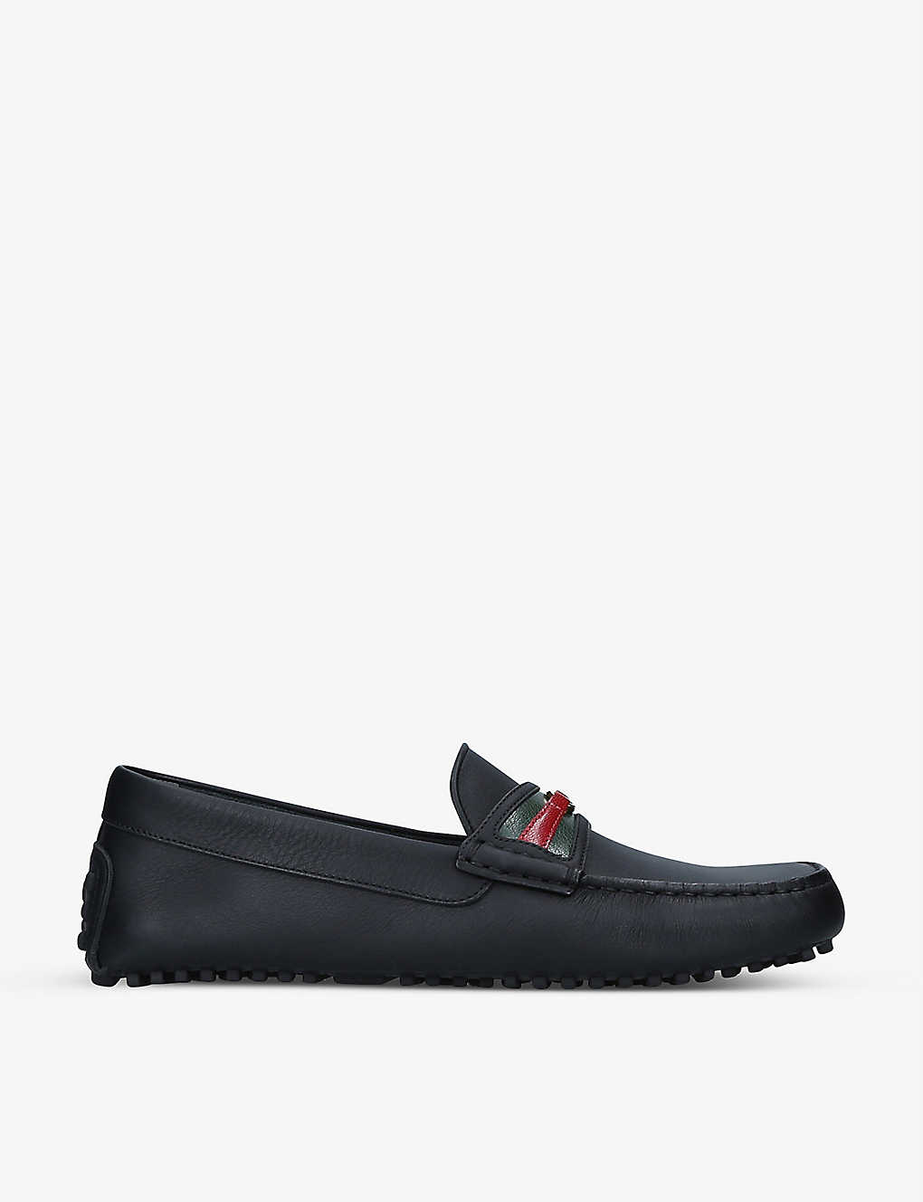 GUCCI AYRTON LOGO-EMBELLISHED LEATHER DRIVING LOAFERS,45544984