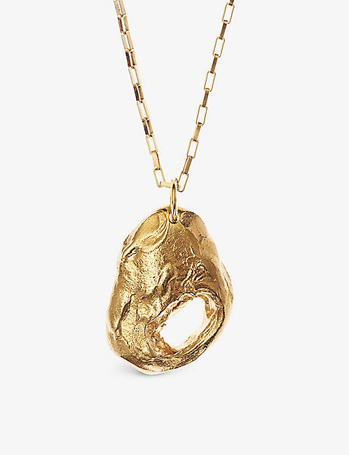 ALIGHIERI: The Clouds in your Mind 24ct gold-plated bronze pendant necklace