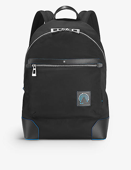 MONTBLANC: Blue Spirit logo-embellished recycled-nylon backpack
