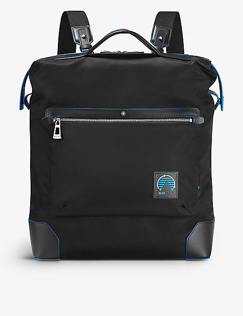 MONTBLANC: Spirit logo regenerated nylon and leather tote bag