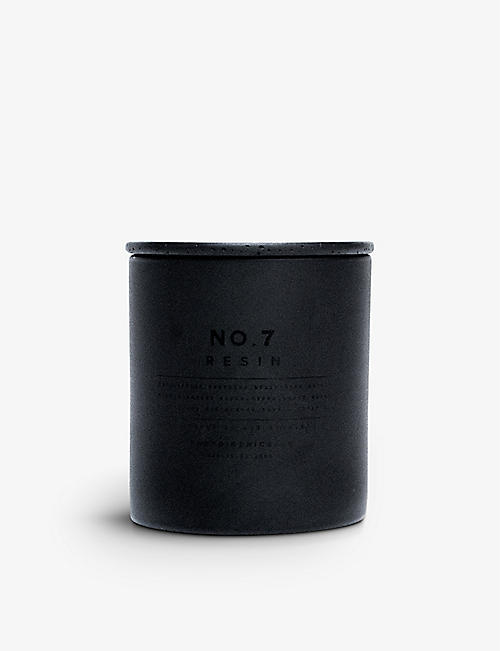 PHOTOGENICS & CO.: No. 7 Resin glass candle with concrete lid 8oz