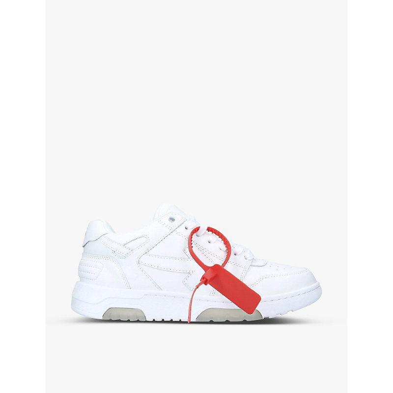 Off-white Womens White Ooo Low-top Leather Trainers 2