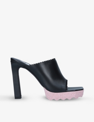 Off-white Sponge High-heel Mules