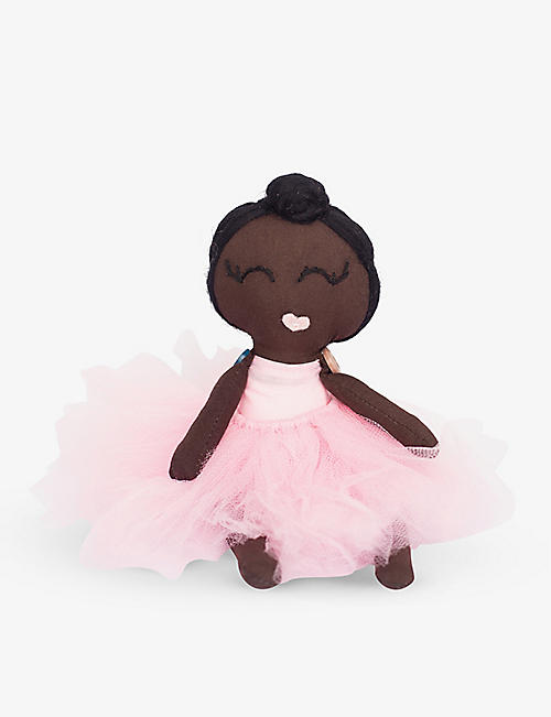 FELA & FRIENDS: Black-haired mini ballerina handmade doll 20cm