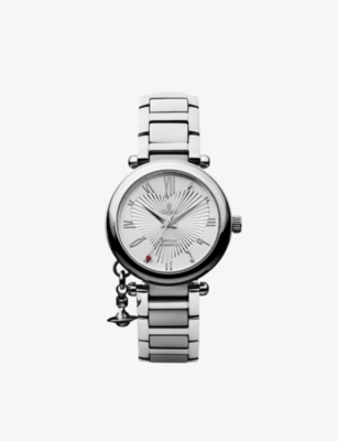 Vivienne Westwood Watches Vv006sl Orb Stainless Steel Watch In Silver