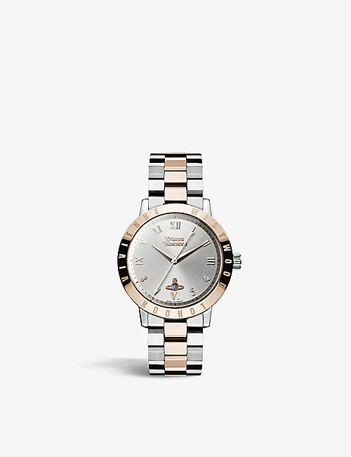 VIVIENNE WESTWOOD WATCHES: VV152RSSL Bloomsbury two-tone stainless-steel quartz watch