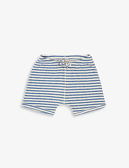 CARAMEL: Piranha stripe-print cotton-blend shorts 3-10 years