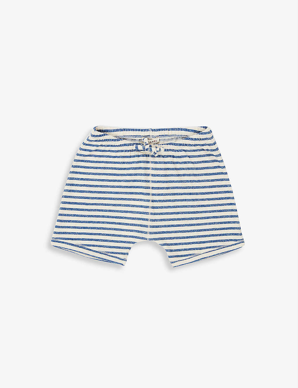 Caramel Kids' Piranha Stripe-print Cotton-blend Shorts 3-10 Years In Blue/ivory Stripe