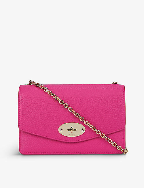 MULBERRY: Darley small grained-leather wallet-on-chain