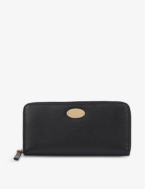 MULBERRY: 8 CC grained leather zip-around wallet