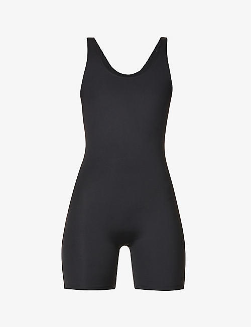 GIRLFRIEND COLLECTIVE: Bike scoop-neck recycled polyester-blend unitard