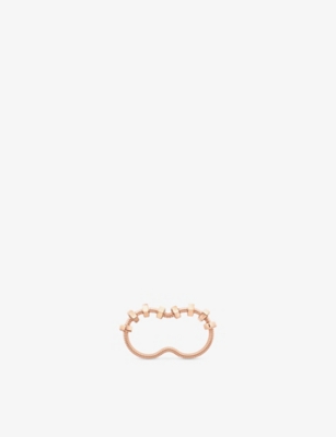 CARTIER: Écrou de Cartier 18ct rose-gold double ring