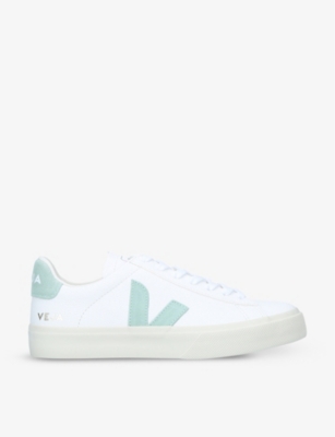 Shop Veja Women's White/oth Women's Campo Leather And Suede Low-top Trainers