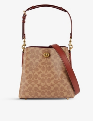 COACH: Willow coated canvas and leather bucket bag