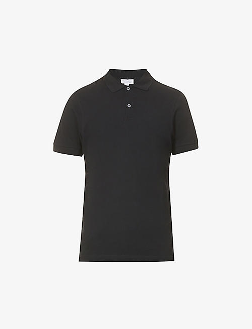 SUNSPEL: Short-sleeved cotton- piqué polo shirt
