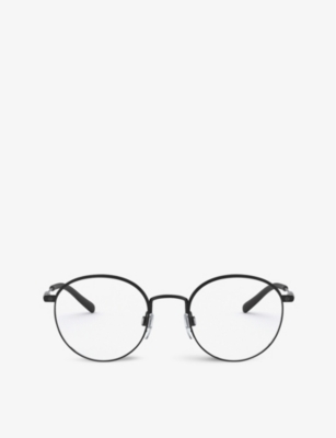 Bvlgari Bv1107 Round Metal Optical Glasses In Black