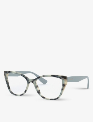 Miu Miu Mu04sv Havana-frame Acetate Optical Glasses In Brown