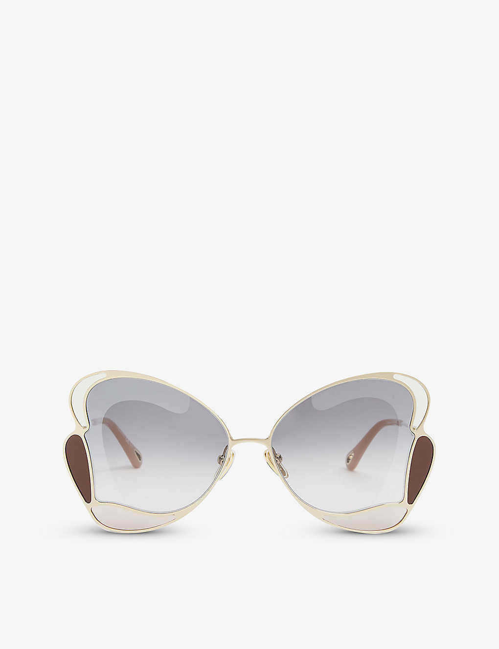 Chloé Chloe Womens Grey Ch0048s Gemma Metal And Acetate Butterfly-frame Sunglasses