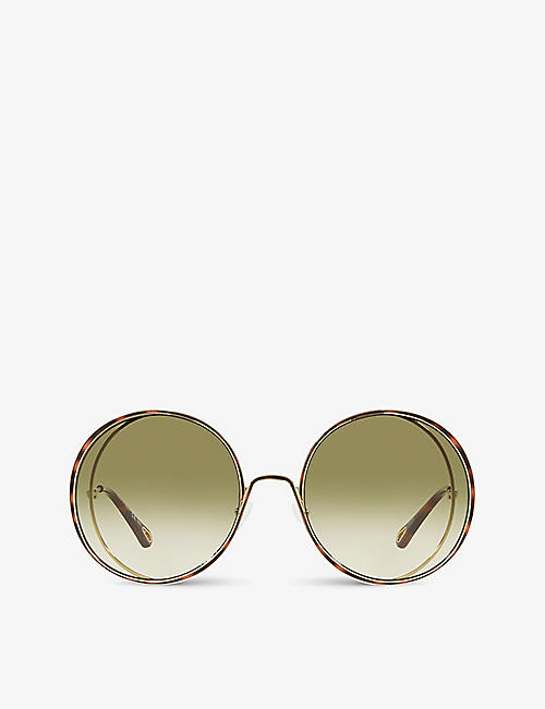 CHLOE: CH0037S round-frame metal sunglasses