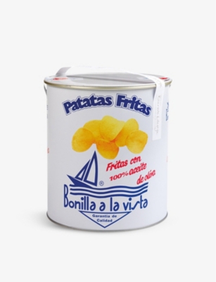Olive oil and sea salt crisps tin 500g