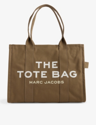 Marc Jacobs Womens Slate Green The Tote Cotton-canvas Tote Bag
