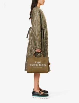 Marc Jacobs Womens Slate Green The Tote Cotton-canvas Tote Bag In Slate Green