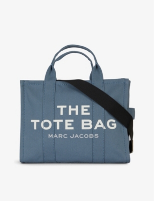 Marc Jacobs The Tote Small Cotton-canvas Tote Bag In Blue Shadow