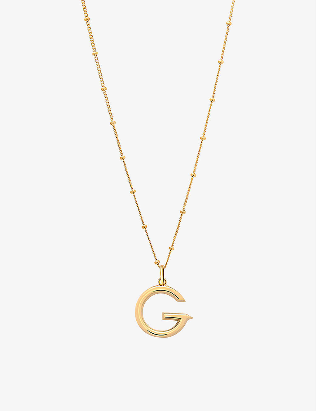 Edge Of Ember Womens Gold G Initial Recycled 18ct Yellow Gold-plated Vermeil Sterling-silver Pendant