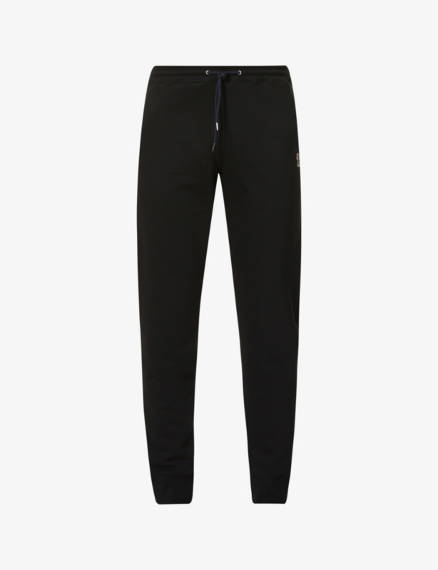 Zebra brand-embroidered organic-cotton jogging bottoms