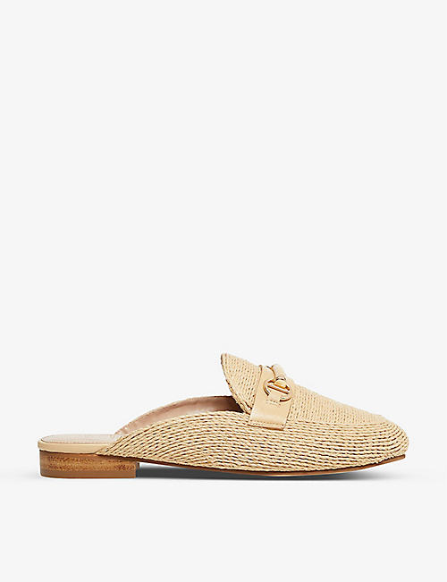 DUNE: Glowin snaffle trim backless loafers