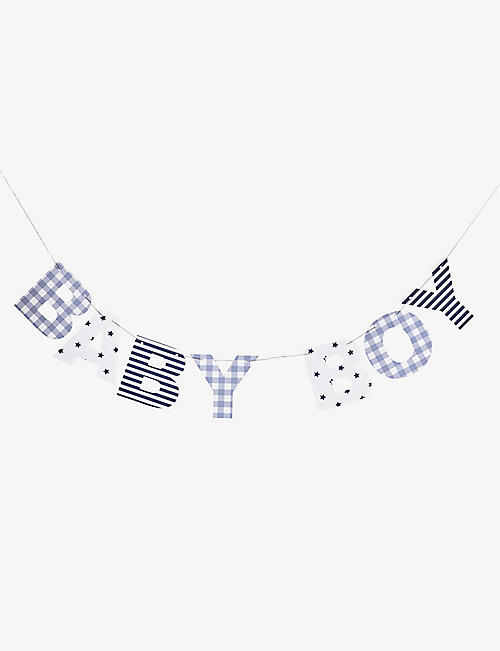 THE LITTLE WHITE COMPANY: Baby Boy paper bunting and card set