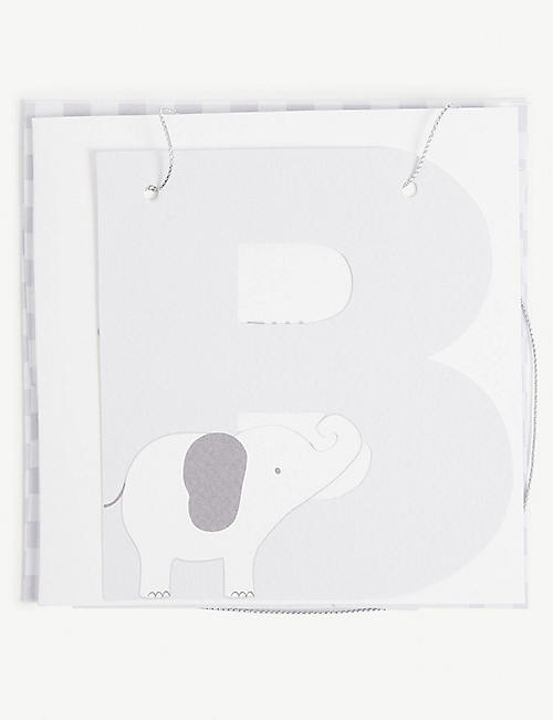 THE LITTLE WHITE COMPANY: New Baby paper bunting card 13.5cm