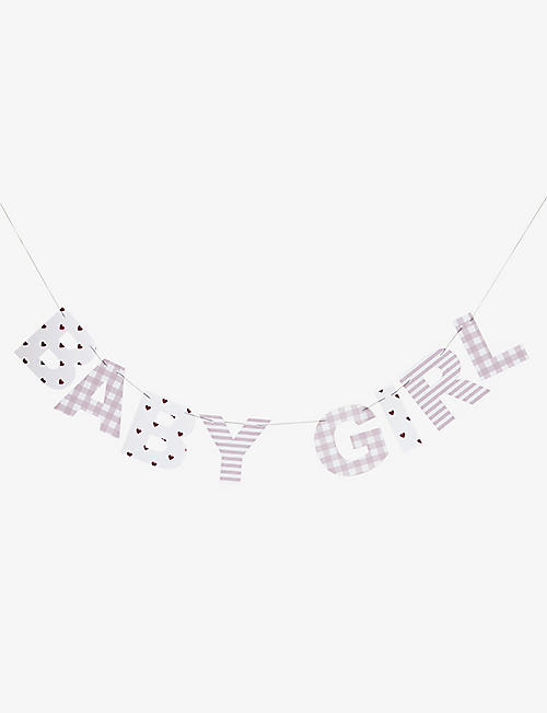 THE LITTLE WHITE COMPANY: Baby Girl paper bunting and card set
