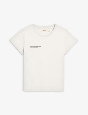 PANGAIA: Text-print cotton T-shirt 3-12 years