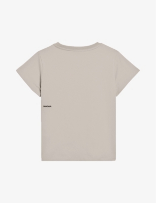 PANGAIA: Text-print organic cotton T-shirt 3-12 years