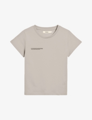 PANGAIA: Text-print organic cotton T-shirt 3-12 years