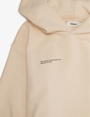 PANGAIA: Text-print cotton hoody 3-12 years