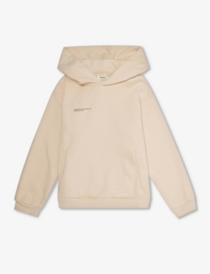 PANGAIA: Text-print cotton hoody 3-12 years