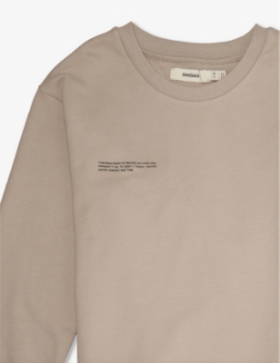 PANGAIA: Text-print cotton sweatshirt 3-12 years