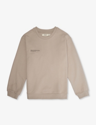 PANGAIA: Text-print cotton sweatshirt 3-12 years