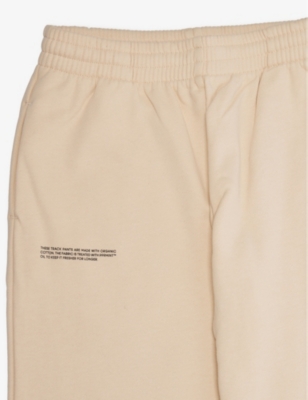 PANGAIA: Text-print cotton jogging bottoms 3-12 years