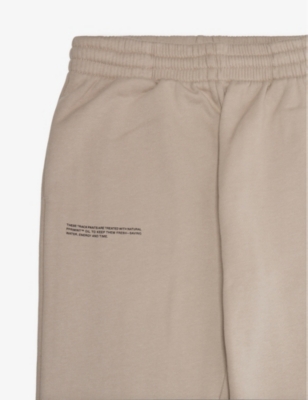 PANGAIA: Text-print cotton jogging bottoms 3-12 years